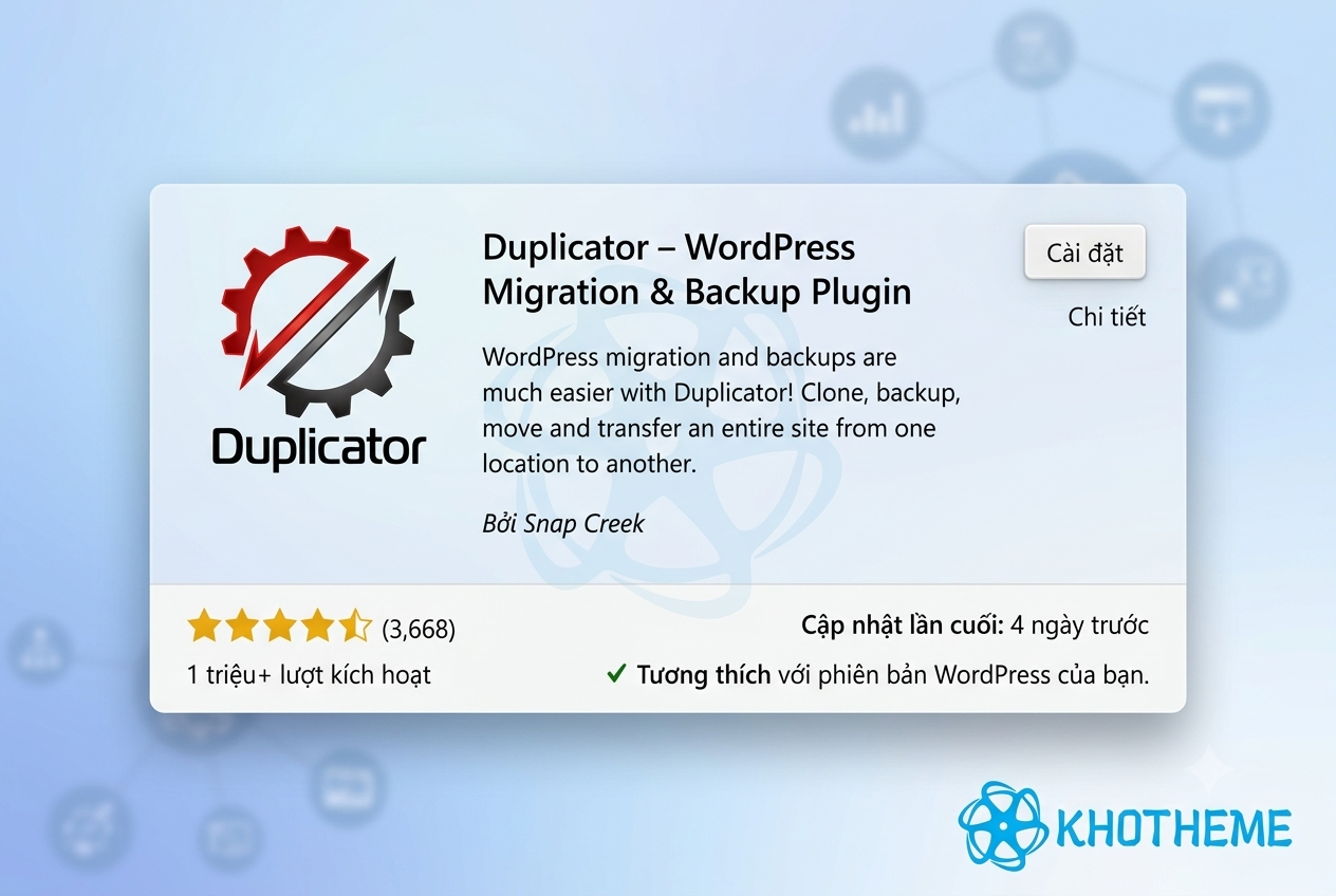 Hướng dẫn cài theme WordPress từ file duplicator